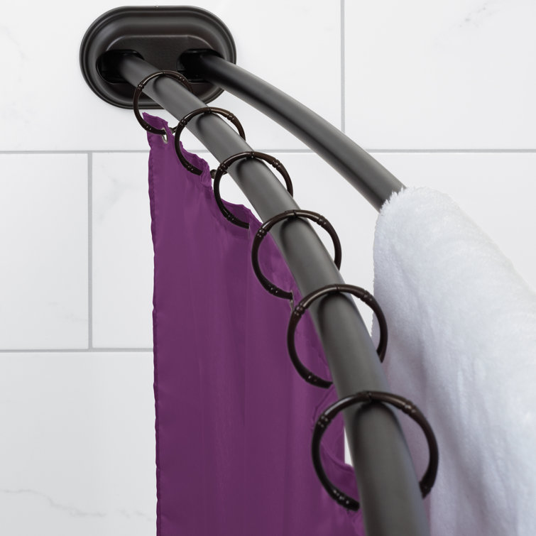 Zenna Home 72" Adjustable Double Curved Tension Shower Curtain Rod